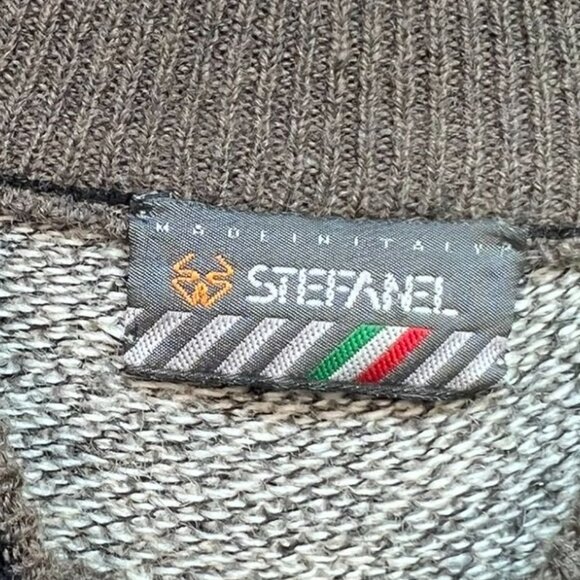 Vintage Stefanel Unisex Pullover Wool Sweater Knit L/XL Multi Geometric - Picture 3 of 12